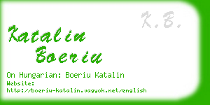 katalin boeriu business card